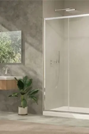 Achat Immédiat Porte de douche coulissante Ancoswing 100 cm profilé argent
