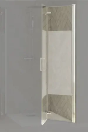 Vente Flash Porte de douche Smart Design AS Solo S sans seuil verre sérigraphié cosmos 80 cm profilé Chromé
