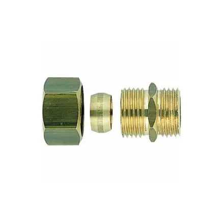 Certifié Raccords bicônes union mâle droit laiton