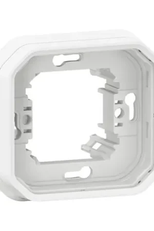 Acheter Direct Support plaque étanche pour montage en encastré 1 poste Plexo blanc 069692L
