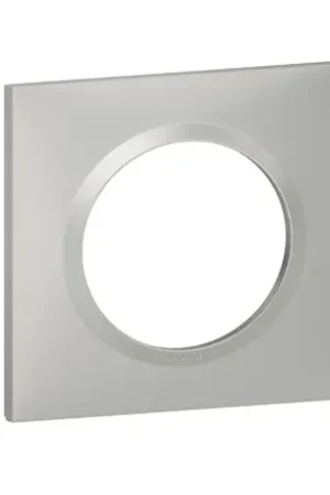 Acheter Direct Plaque carrée Dooxie 1 poste effet aluminium 600851