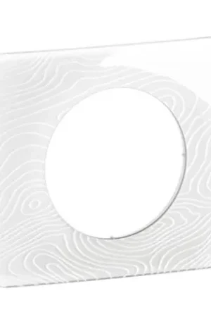 Acheter Direct Lot de 10 plaques de finition Céliane 1 poste Blanc Relief CP0601