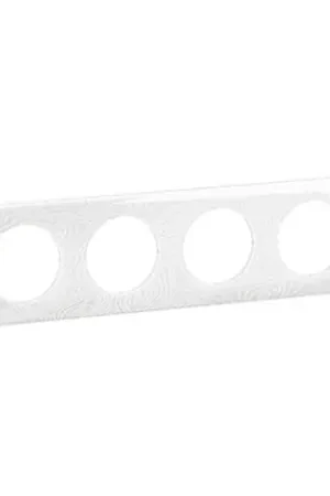 Authentique Lot de 2 plaques de finition Céliane 4 postes Blanc Relief CP0604