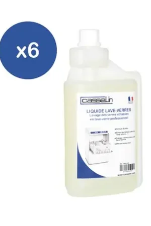 Lot de 6 Liquides de lavage CL6LLLV1L pour lave-verres 1 L Promotion Saisonnière