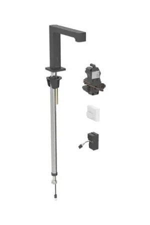 Acheter Direct Robinetterie de lavabo Brenta Noir mat sur secteur pour module encastrable sur gorge avec mitigeur