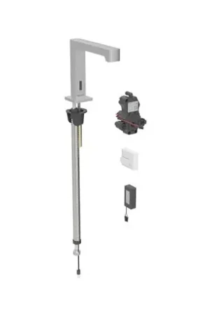 Achat Immédiat Robinetterie de lavabo Brenta Acier inoxydable à piles pour module encastrable sans mitigeur